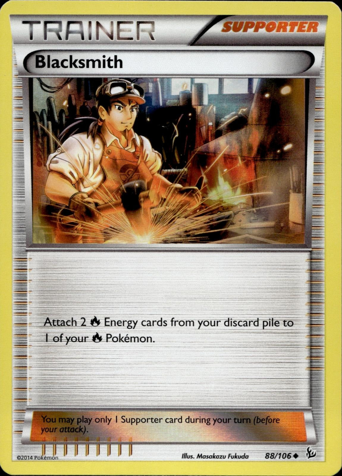Blacksmith 88/106 NM/M Uncommon Flashfire Pokemon