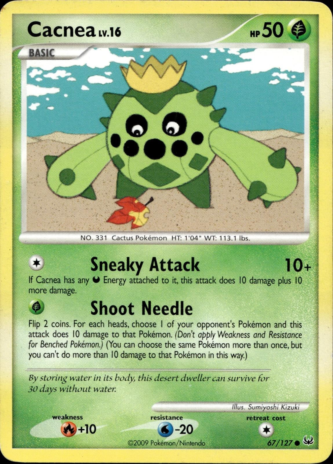 Cacnea 67/127 MP Common Platinum Pokemon