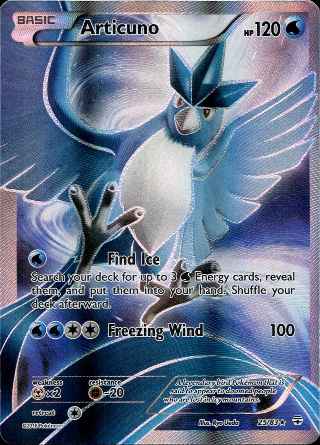 Articuno 25/83 NM/M Rare Generations Pokemon Holo