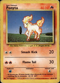 Ponyta 60/102 MP Common Base Set Unlimited Pokemon
