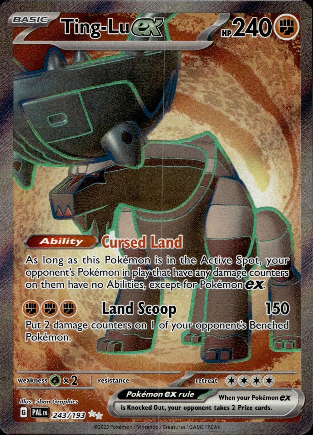 Ting-Lu ex 243/193 NM/M Ultra Rare Paldea Evolved Pokemon Holo