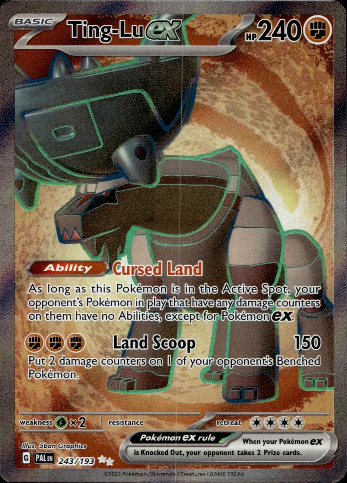 Ting-Lu ex 243/193 NM/M Ultra Rare Paldea Evolved Pokemon Holo