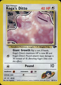 Koga's Ditto 10/132 NM/M Rare Gym Challenge Pokemon Unlimited Holo