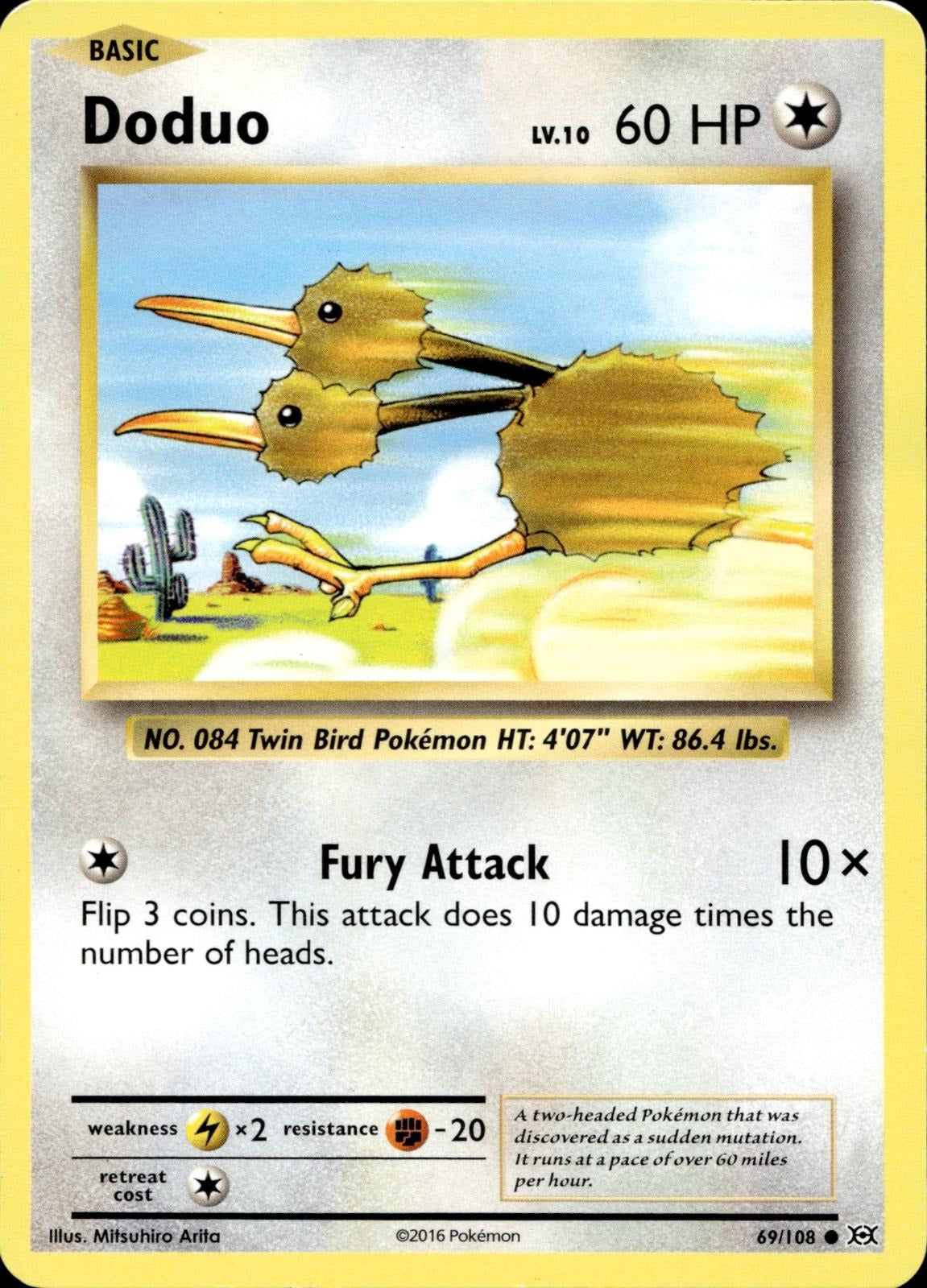 Doduo 69/108 MP Common Evolutions Pokemon