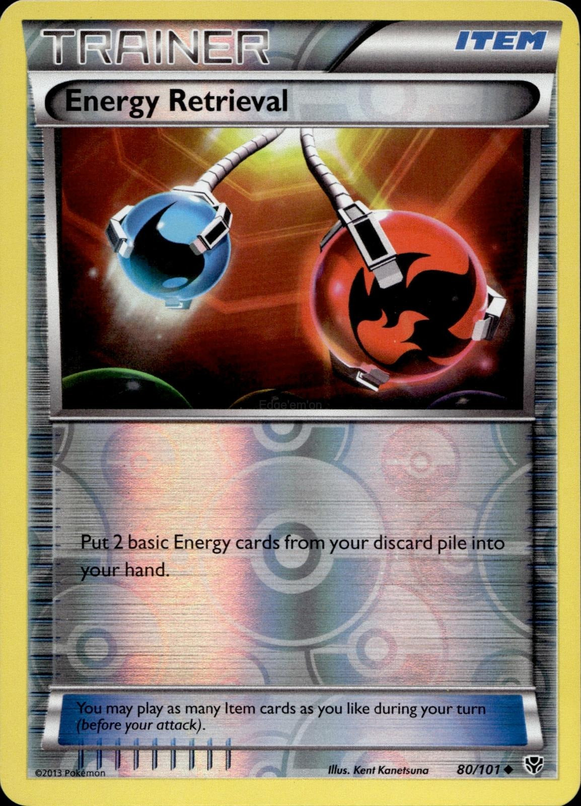 Energy Retrieval 80/101 NM/M Uncommon Plasma Blast Pokemon Reverse Holo