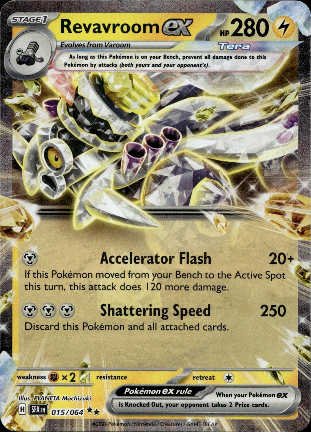 Revavroom ex 015/064 NM/M Double Rare Shrouded Fable Pokemon Holo