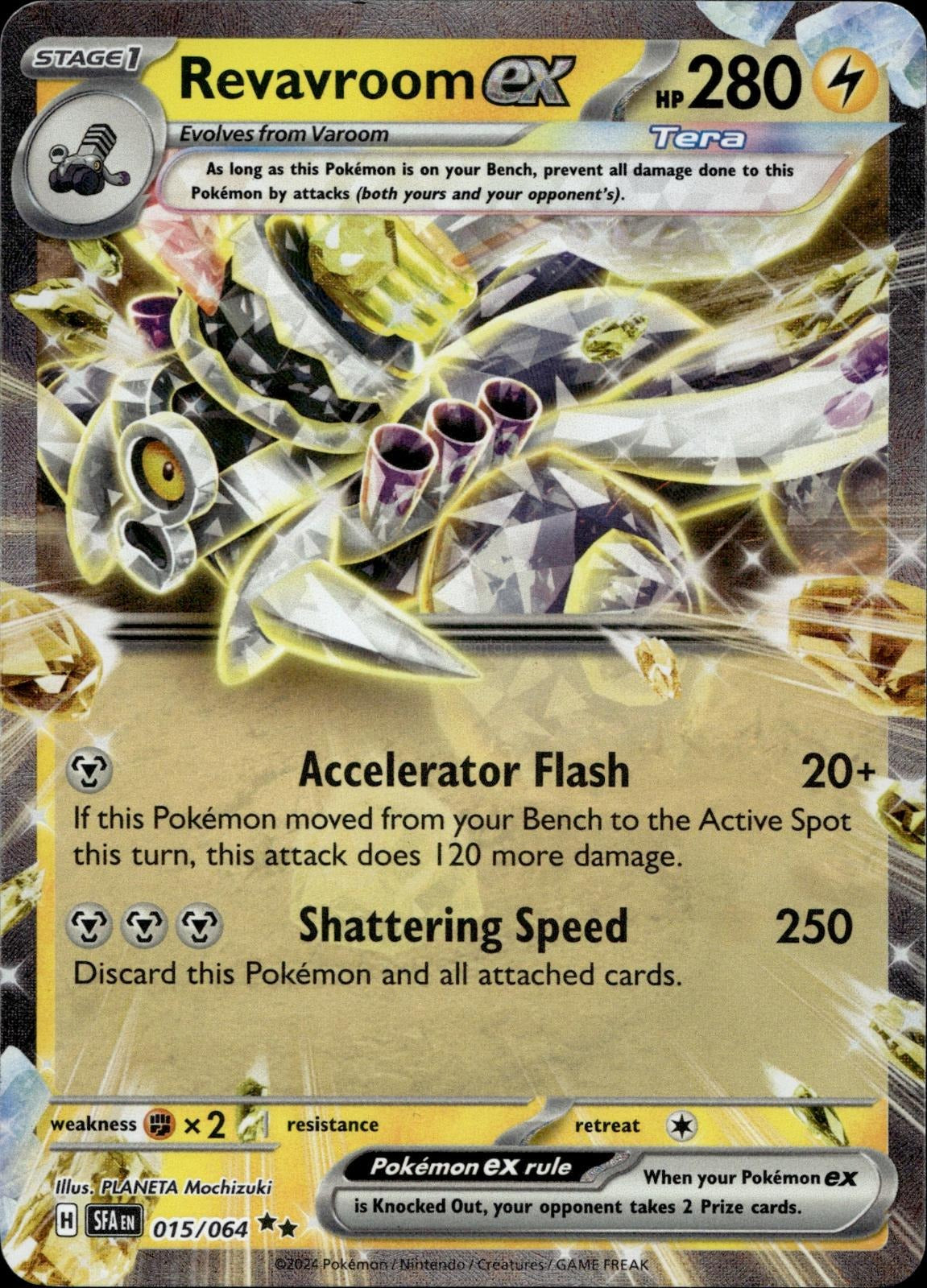 Revavroom ex 015/064 NM/M Double Rare Shrouded Fable Pokemon Holo