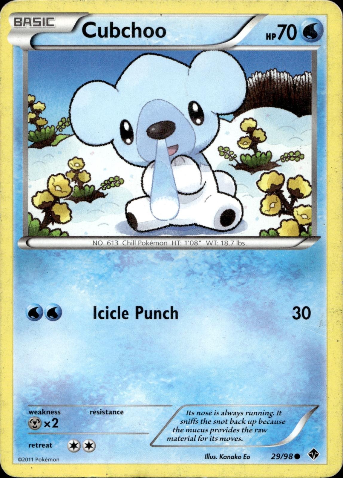 Cubchoo 29/98 HP Common Emerging Powers Pokemon