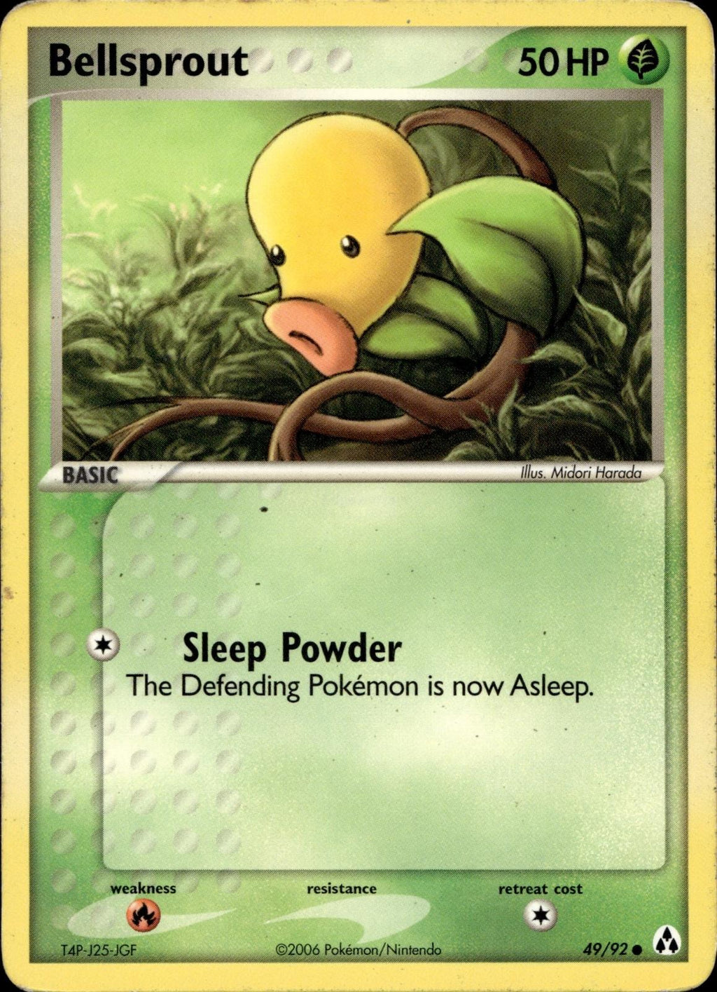 Bellsprout 49/92 MP Common Legend Maker Pokemon