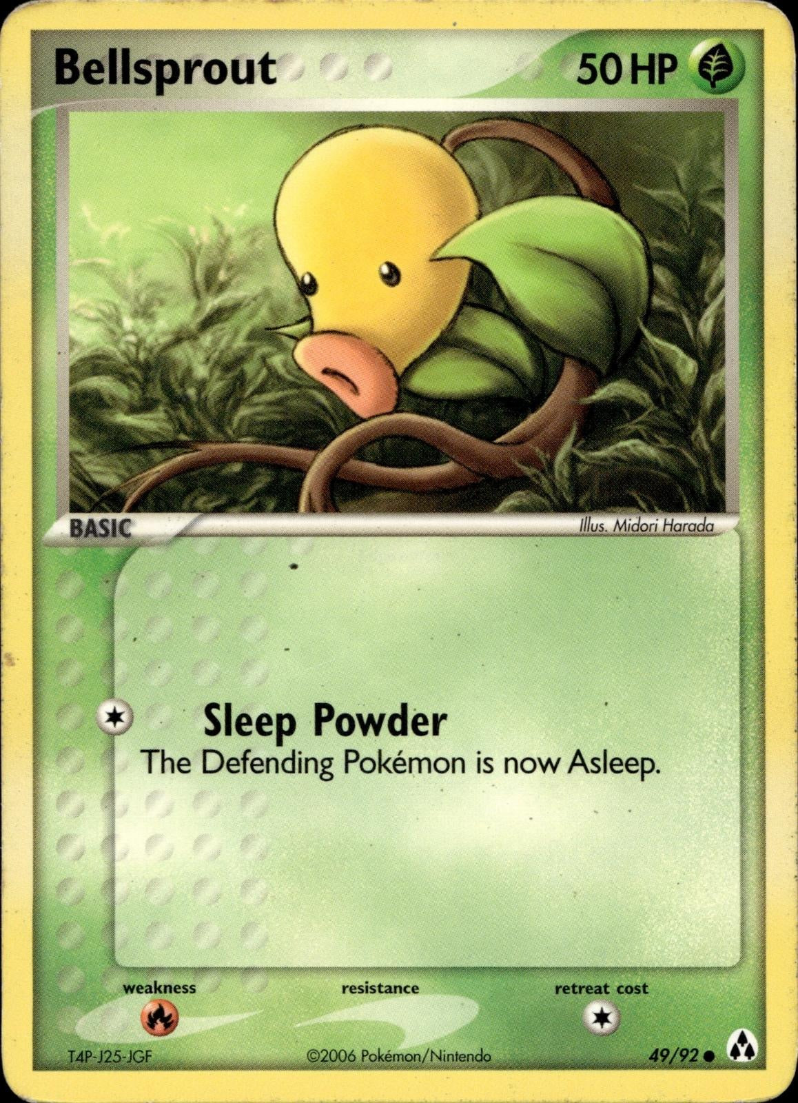 Bellsprout 49/92 MP Common Legend Maker Pokemon