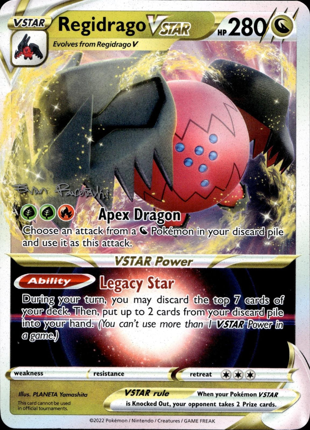Regidrago VSTAR (Evan Pavelski) 136/195 NM/M World Championship Decks Pokemon