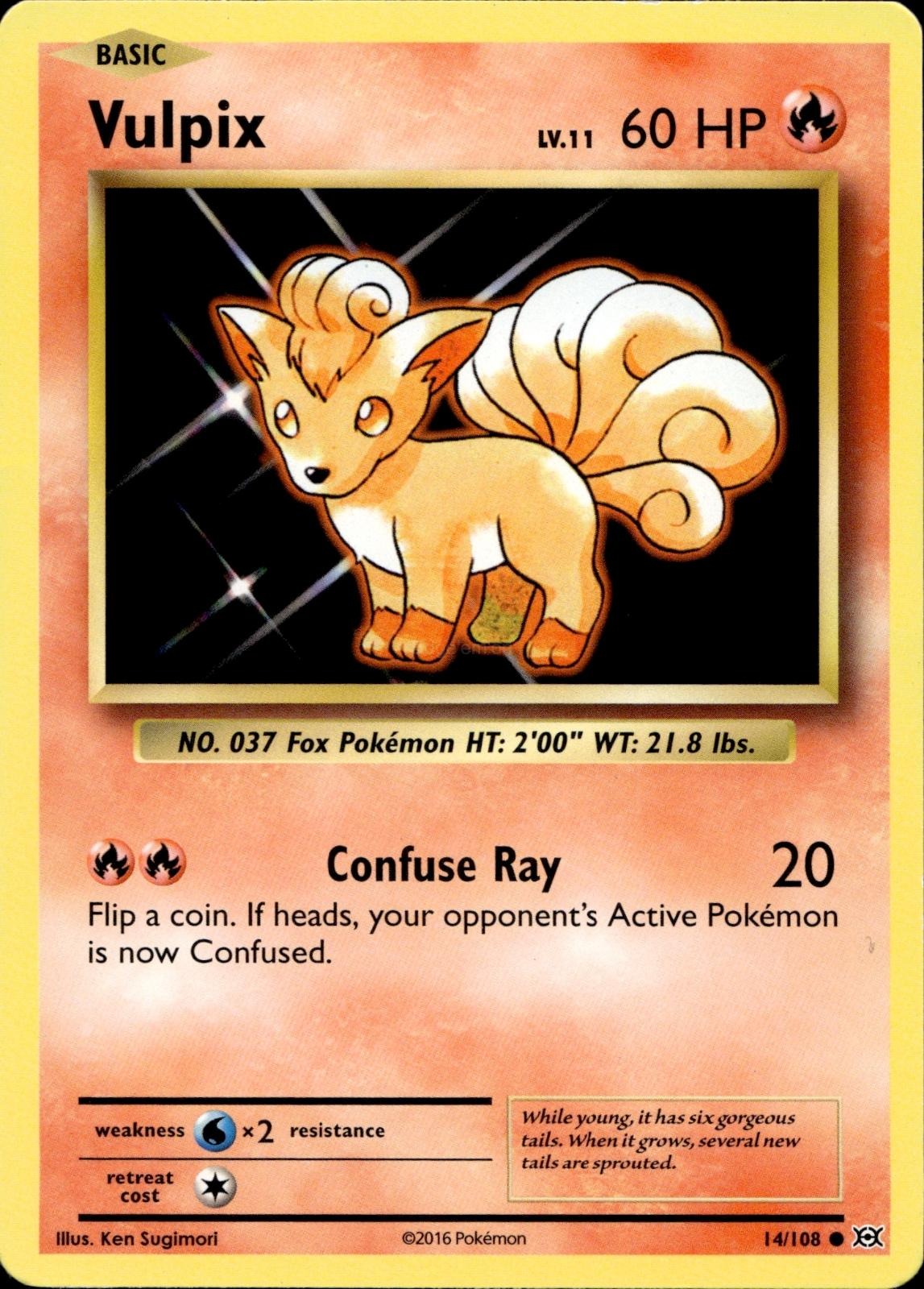 Vulpix 14/108 MP Common Evolutions Pokemon