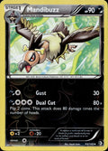 Mandibuzz 93/149 LP Uncommon Boundaries Crossed Pokemon Reverse Holo