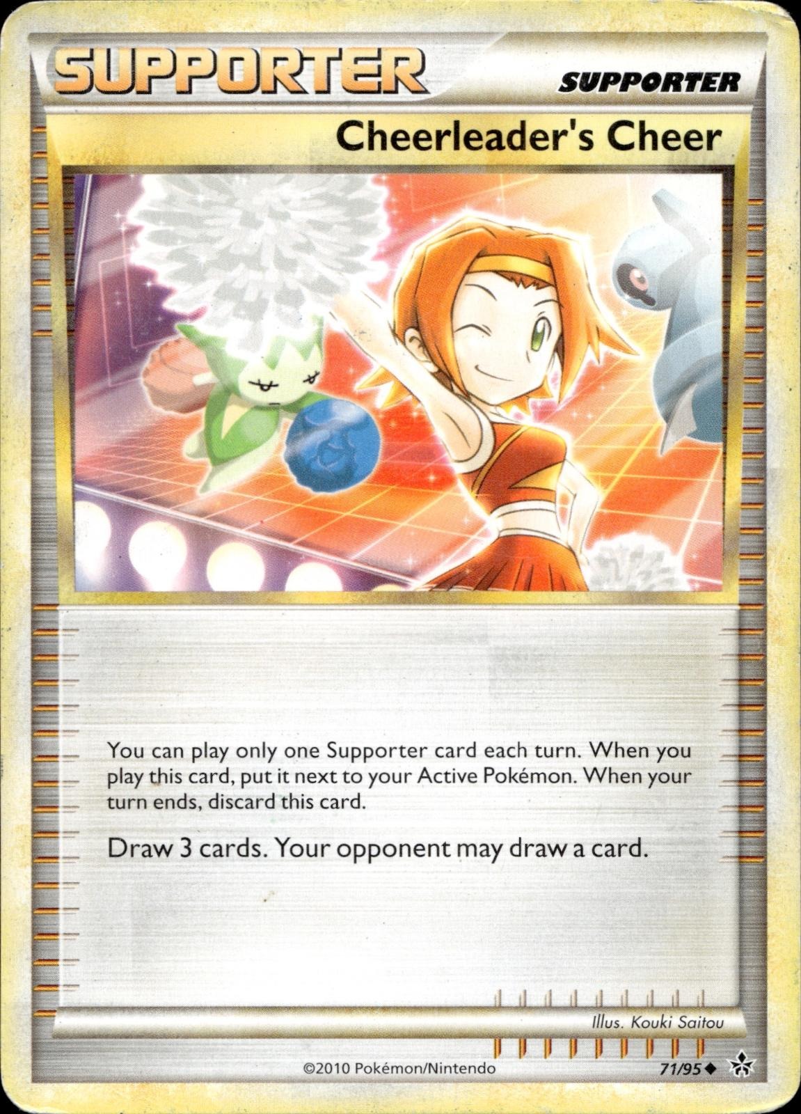 Cheerleader's Cheer 71/95 HP Uncommon HGSS Unleashed Pokemon