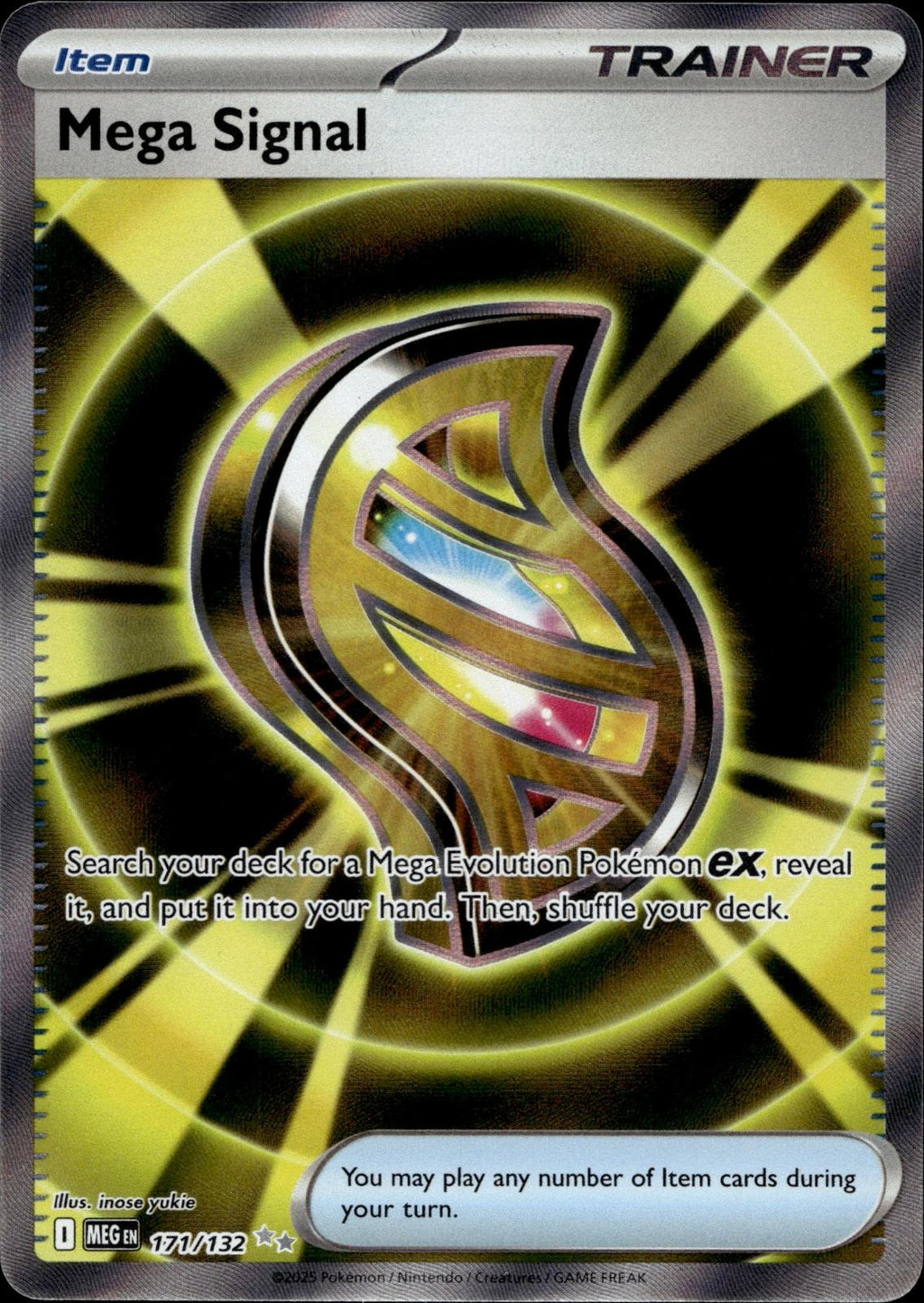 Mega Signal 171/132 NM/M Ultra Rare Mega Evolution Pokemon Holo