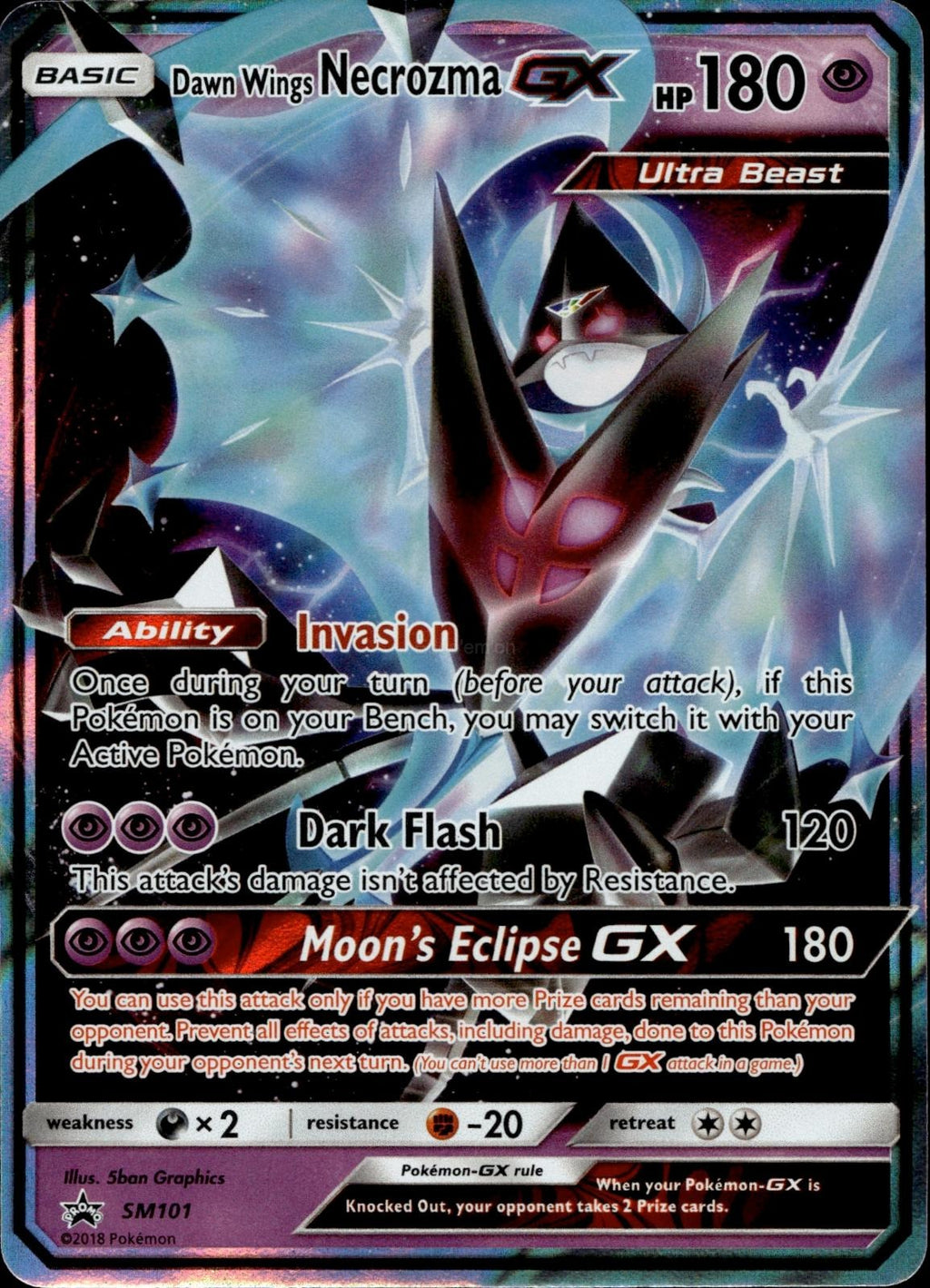 Dawn Wings Necrozma GX - SM101 NM/M Promo Sun & Moon Promo Pokemon Holo