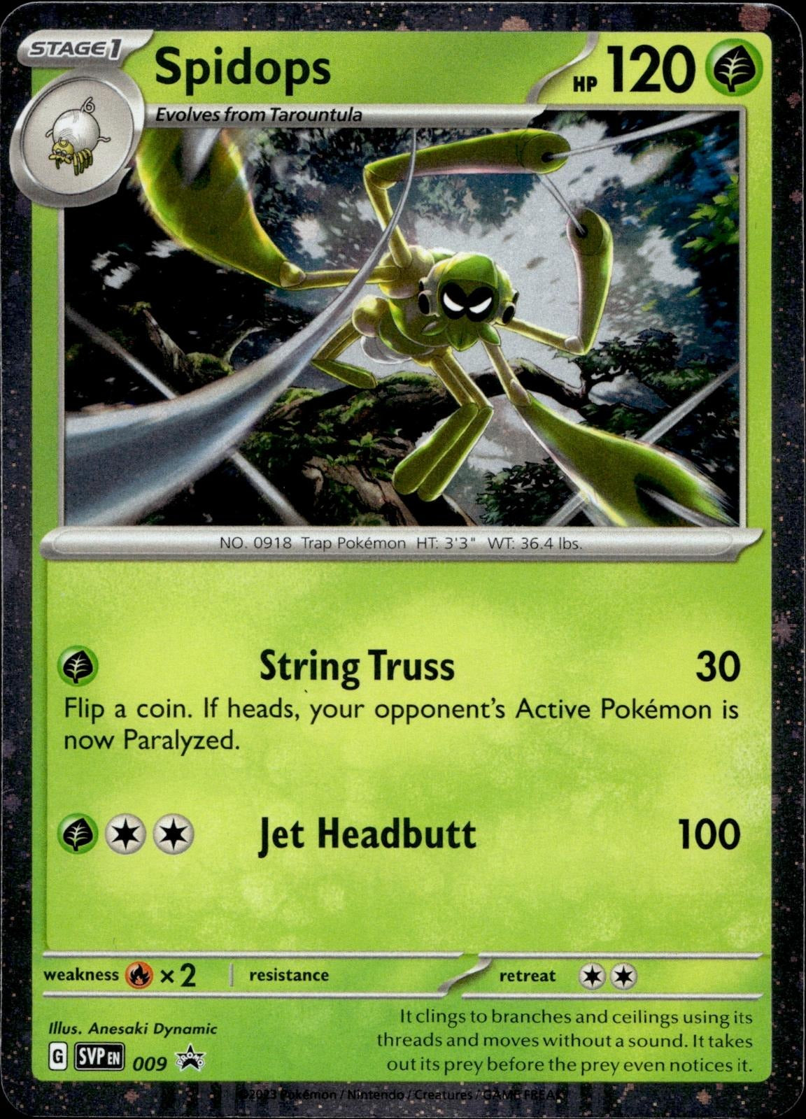 Spidops 009 NM/M Promo Scarlet & Violet Promo Pokemon Holo