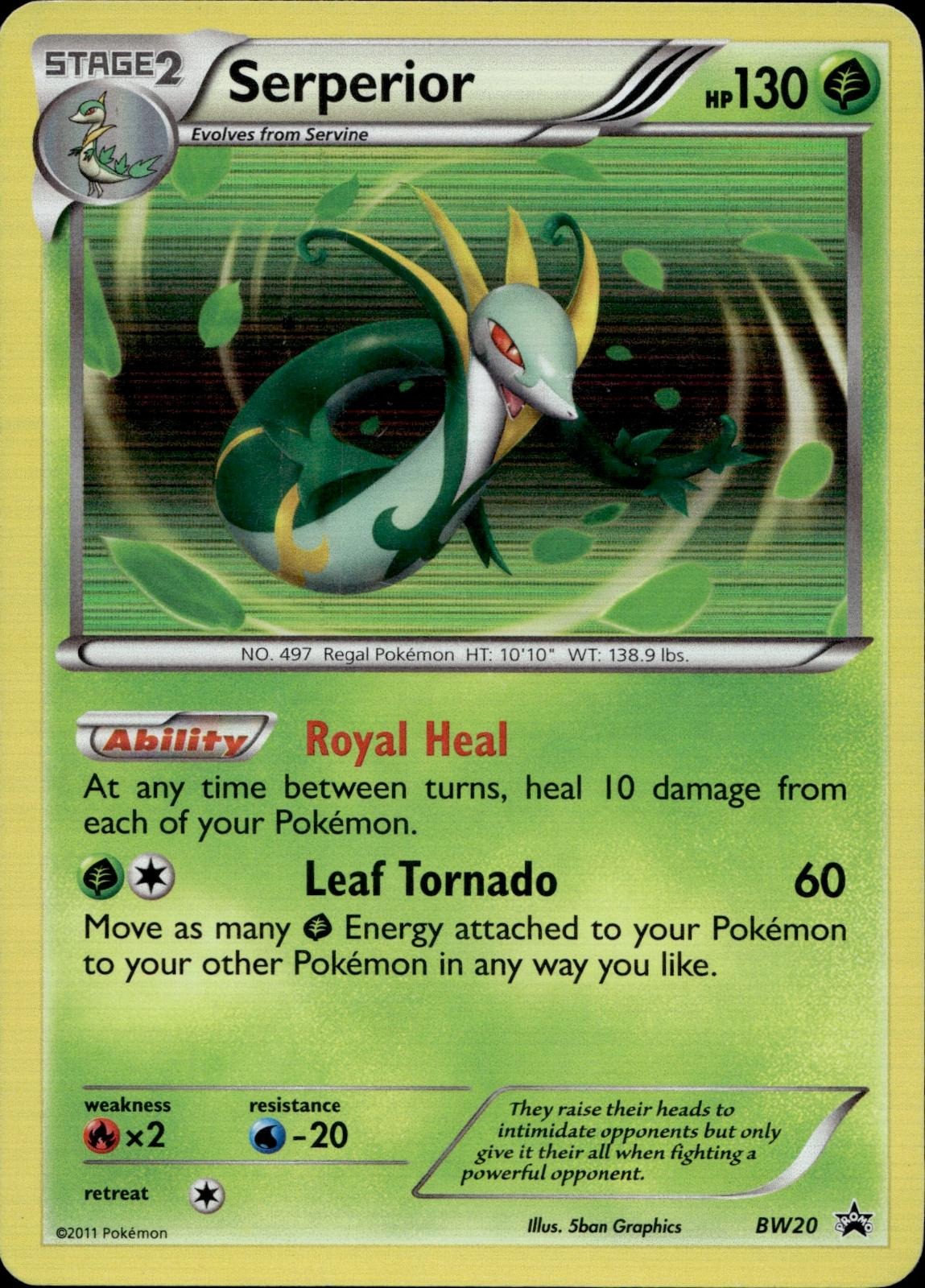 Serperior BW20 LP Promo Black And White Promo Pokemon Holo