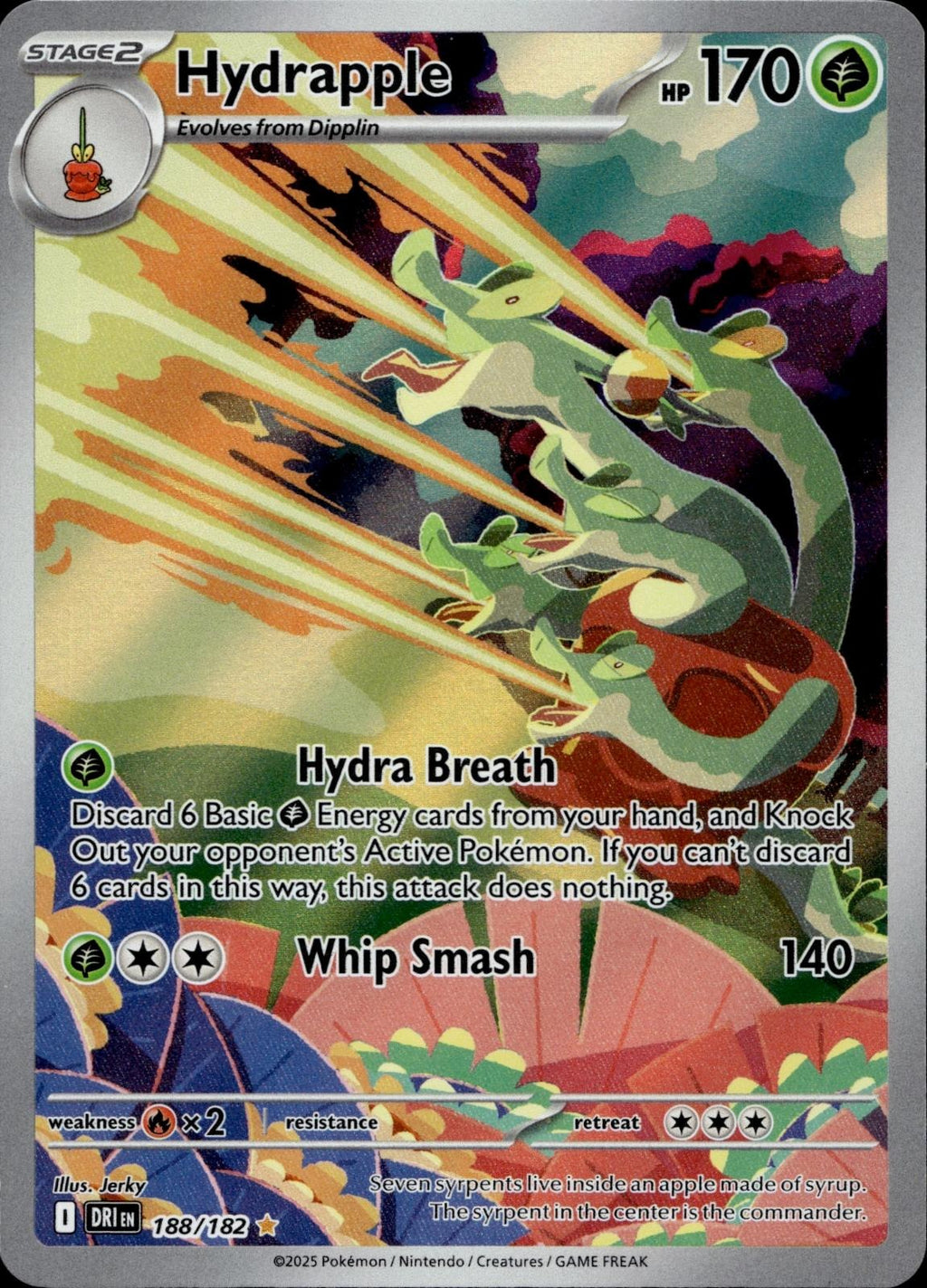 Hydrapple 188/182 NM/M Illustration Rare Destined Rivals Pokemon Holo