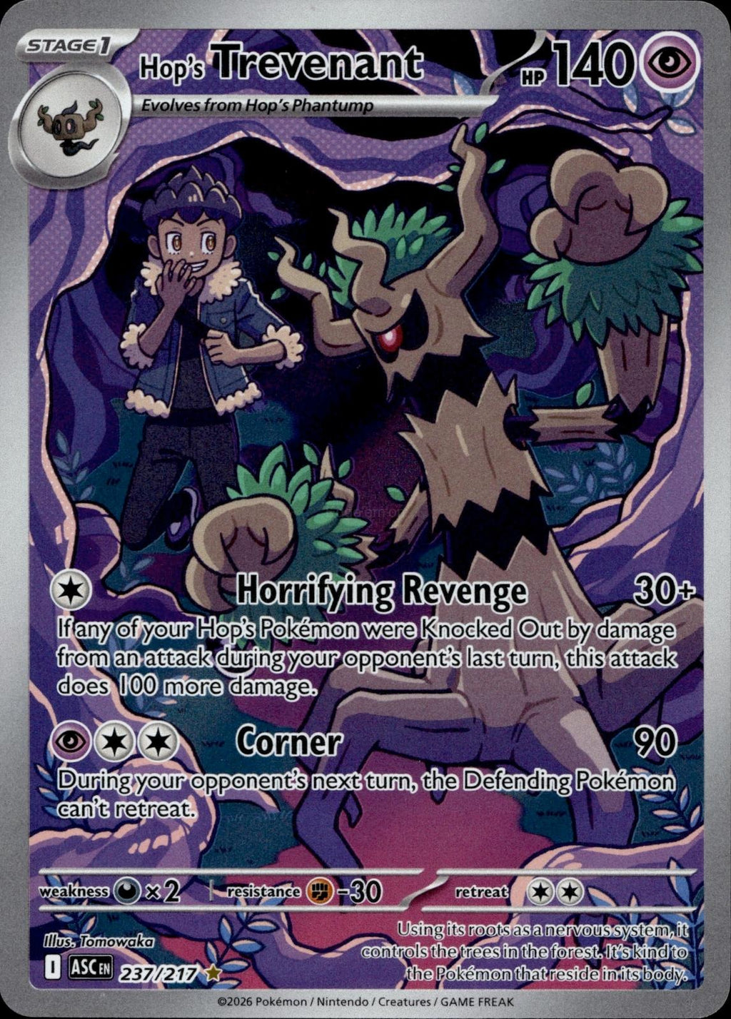 Hop's Trevenant 237/217 NM/M Illustration Rare Ascended Heroes Pokemon Holo