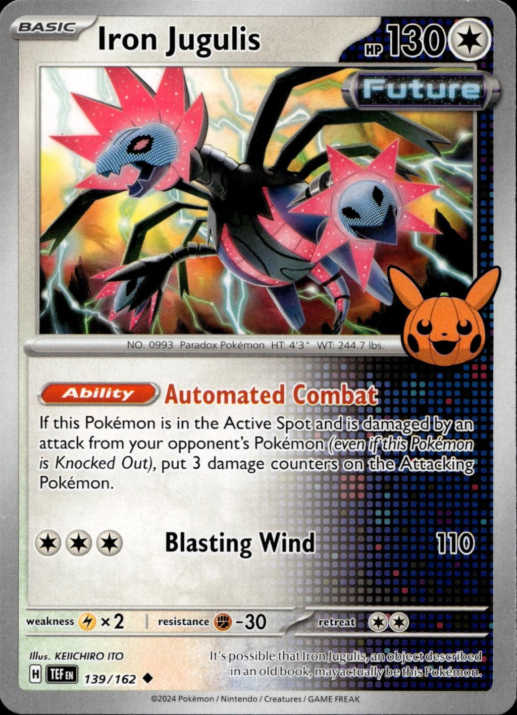Iron Jugulis 139/162 NM/M Uncommon Trick or Trade BOOster 2024 Pokemon