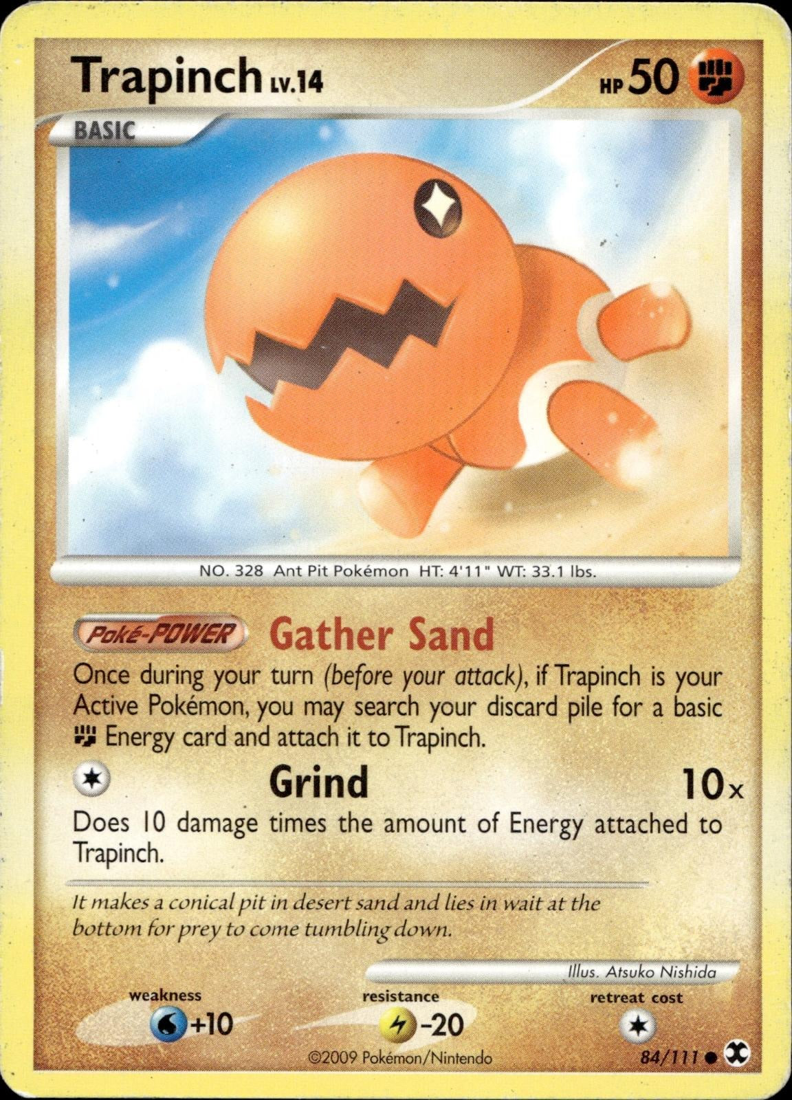 Trapinch 84/111 MP Common Rising Rivals Pokemon