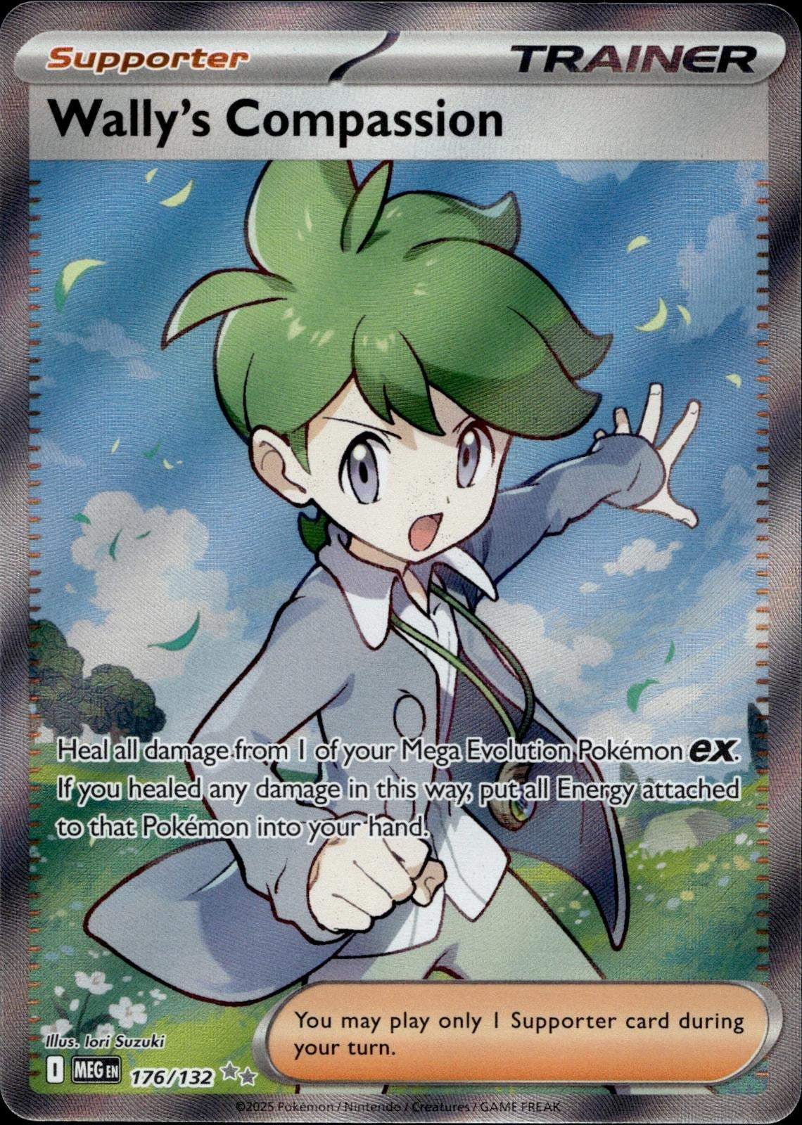 Wally's Compassion 176/132 NM/M Ultra Rare Mega Evolution Pokemon Holo