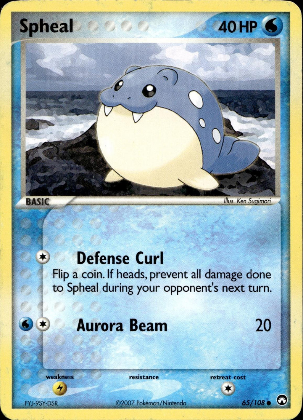 Spheal 65/108 HP Common Power Keepers Pokemon