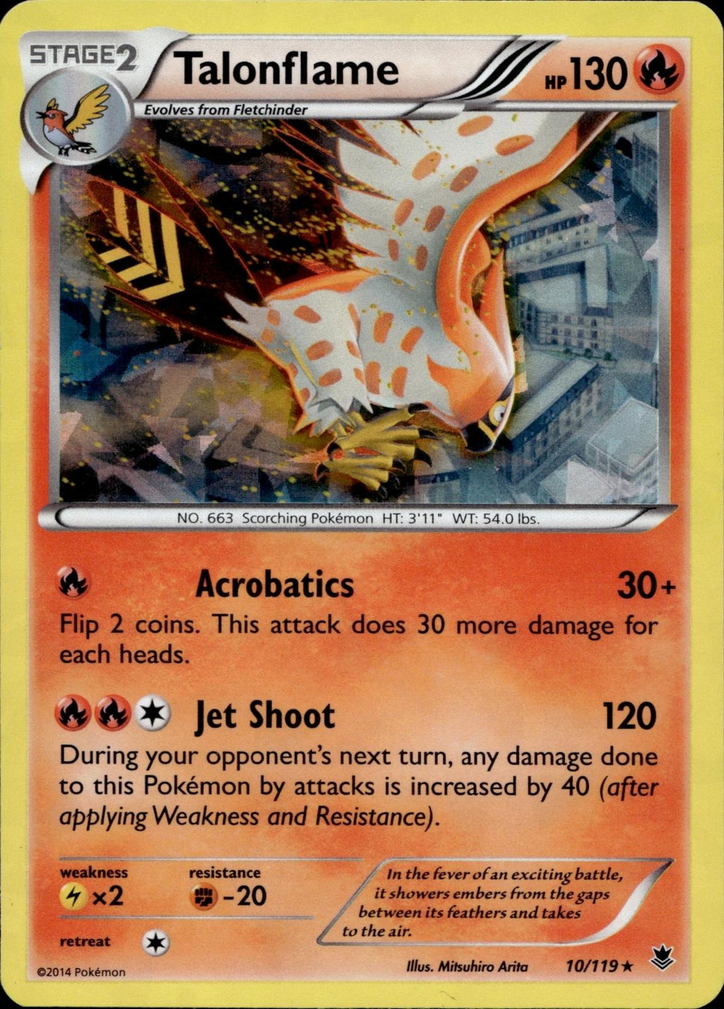 Talonflame (XY Phantom Forces) 10/119 NM/M Holo Rare Deck Exclusives Pokemon